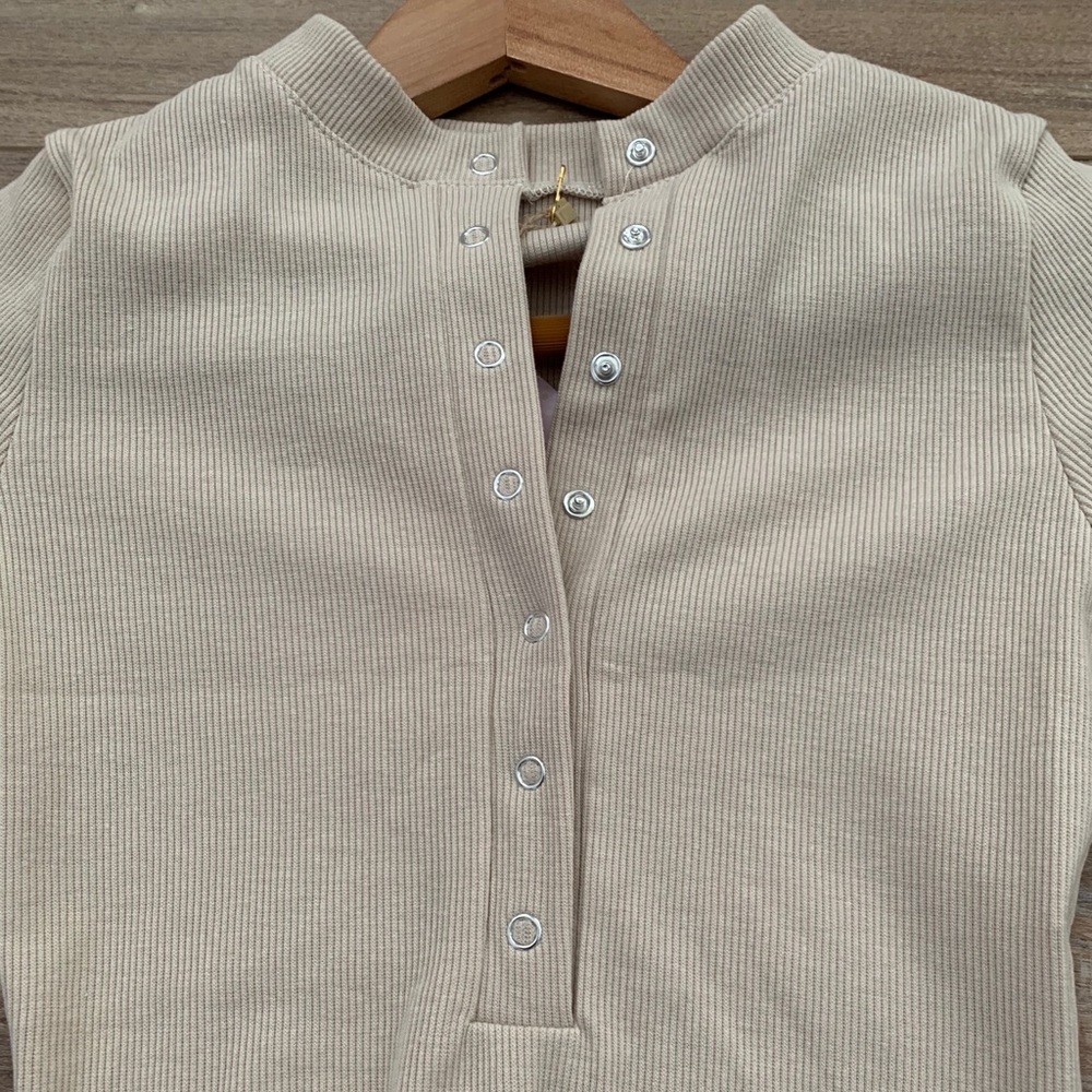 Sold out but restocking soon Long Sleeve Snap Button Bodysuit - Picture 6 of 6